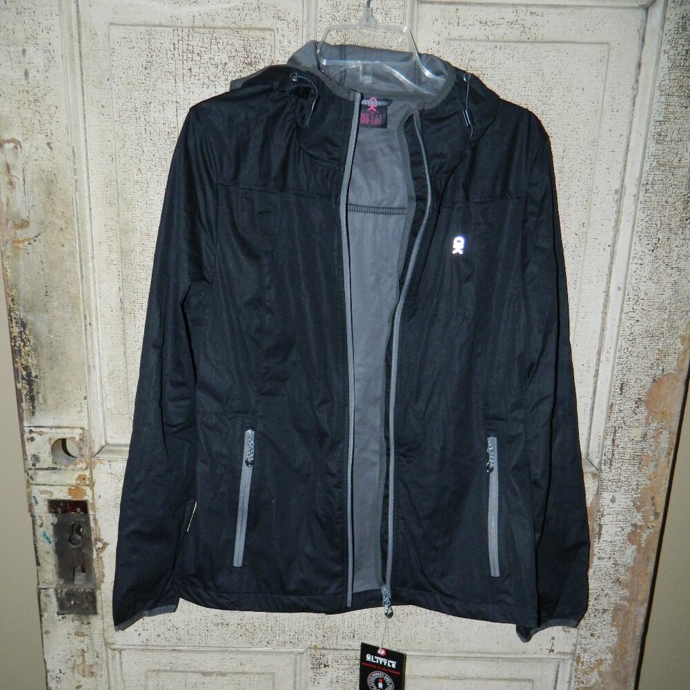Little Donkey Andy Womesn Windbreaker hoodie Sz L (II-1)